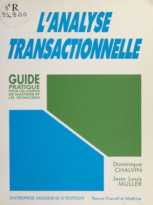 cover image of L'analyse transactionnelle